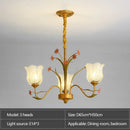 French Romance Flower Chandelier Retro Hanging Light for Home Decor LED Lamp by Ljojo