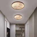 LED Moon Walnut Ceiling Light 26/34CM by Ljojo for Bedroom Living Room Home Decor