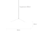 Ljojo Chandelier Leaf Pendant Light for Dining Living Room Bedroom - Suspension Hanging Lamp