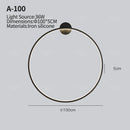 Ljojo LED Round Ring Wall Lamps Modern Home Decor for Living Room and Bedroom