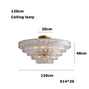 Dimmable LED Glass Chandelier for Living Dining Room Decor by Ljojo