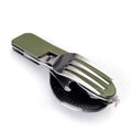 Ljojo 4-in-1 Foldable Stainless Steel Cutlery Set for Outdoor Camping & Picnic