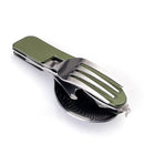 Ljojo 4-in-1 Foldable Stainless Steel Cutlery Set for Outdoor Camping & Picnic