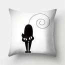 Cute Cat Cushion Cover 45x45cm - Ljojo Home Decor Pillowcases