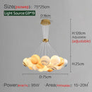 Nordic Round Glass Lamp Chandeliers - Postmodern Bedroom Living Room Lusters by Ljojo