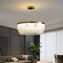 Modern Gold Crystal LED Chandelier - Elegant Home Lighting for Living Room by Ljojo