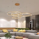 Modern Round LED Chandelier Pendant Lamp Nordic Hanging for Living Room Dining Bedroom by Ljojo