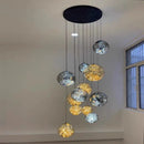 Clear Glass Ball Staircase Pendant Lighting for Living Room by Ljojo