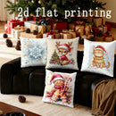 Christmas Animals & Snowflake Printed Pillow Covers by Ljojo - Sofa, Bedroom, Car Decor