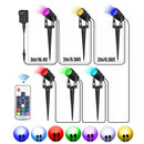 Ljojo LED RGB Lawn Spike Lamp for Garden Landscape, Remote Control, Waterproof IP65