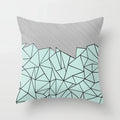 Ljojo Mint Green Geometric Animal Print Pillowcase for Home and Office Decor