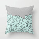 Ljojo Mint Green Geometric Animal Print Pillowcase for Home and Office Decor