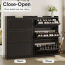 Ljojo™ 3-Door Shoe Storage Cabinet: Entryway Organizer, Freestanding Slim Design