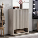 Ljojo™ 44" Tall Shoe Cabinet with Doors & 4 Shelves, Modern Storage Organizer