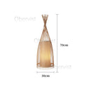 Ljojo Art Chinese Floor Lamp Retro Bamboo Weaving Living Room Tea Room Classic Lighting