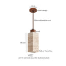Japanese Wabi-sabi LED Stone Pendant Light for Home Decor | Square Columnar Shape Chandelier