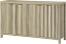 Ljojo™ Fluted Sideboard Buffet: 56" Modern Credenza with Storage, Doors & Shelves