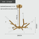 Ljojo Luxury Nordic LED Chandeliers Modern Acrylic Branch Pendant Lights Stylish Designer-Living Room Hallway