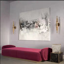 Ljojo Crystal Luxury Line LED Wall Light Modern Living Dining Room Home Decor Lamp Design