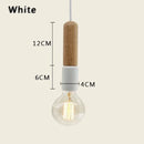 Ljojo Geometric Solid Wood LED Ceiling Chandelier Modern Nordic Minimalist Cream Dining Room Decor