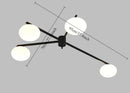 Modern Gold Glass Ceiling Light Fixture for Bedroom Dining Room by Ljojo