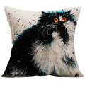Cat Linen Cushion Cover by Ljojo - Home Decor Pillowcase 45*45cm