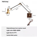 Nordic Robotic Arm Bedroom Metal LED Wall Lamp Medieval Vintage Industrial by Ljojo