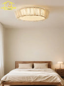 French Design Cream Wind LED Ceiling Light Modern Medieval Fabric Art Decorative Lamp Ljojo
