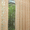 Ljojo Luxury Floral Jacquard Tulle Eyelet Curtains - European Style for Living Room