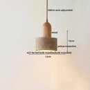 Ljojo LED Hanging Lamp: Japanese Style Yellow Travertine Pendant Lights for Home Decor
