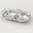 Ljojo Mini Stainless Steel Divided Children's Dinner Plate - Cute & Durable