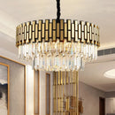 Ljojo Modern Luxury Crystal Ceiling Chandelier Light Fixture Living Room Pendant Lamp