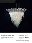 Ljojo Luxe Murano Crystal Chandelier for Villa Staircase Hall & Living Room