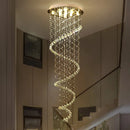 Ljojo Luxury K9 Crystal Chandelier for Double Staircase Living Room