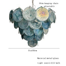 Murano Glass Chandelier: Blue Green Pink Glossy Ceiling Light for Girls Room by Ljojo