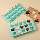 Ljojo 15-Hole Heart-Shaped Chocolate Silicone Mold for Baking and Candy Making