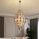 Ljojo Luxury Crystal Living Room Chandelier - Modern Stair Pendant Lamp Indoor Lighting