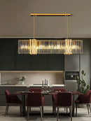 Crystal Pendant Light Luxury Modern Rectangular Living Room Designer Tea Room Island Counter Pendant Lamp by Ljojo