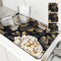 Ljojo 3D Plants Kitchen Mat: Absorbent, Antiskid, Quick Dry, Draining, Tableware Mat