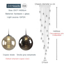 2025 Glass Ball Chandelier Spiral Light G4 Led - Modern Villa Lighting by Ljojo
