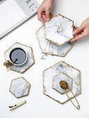Ljojo Marble Coaster Set for Table Decoration