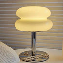 Ljojo Macaron Glass Table Lamp Trichromatic Dimming for Living Room, Bedroom Atmosphere