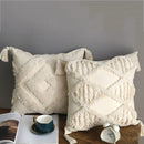 Bohemian Tufted Pillow Cover with Moroccan Embroidery by Ljojo