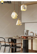 Ljojo Terrazzo Pendant Lamp Natural Stone LED Mid-Century Luxury Foyer KitchenBar Home