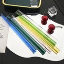 Ljojo 12mm Glass Straw Set for Bubble Tea Milk Smoothies Cocktails