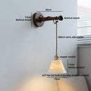 Ljojo LED Wall Mirror Lights with Switch - Modern Wooden Indoor Lamp