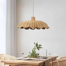 Japanese Flower Shaped Wicker LED Hanging Lamps for Stylish Home Decor by Ljojo