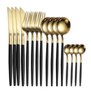 Ljojo 16-Piece Gold Cutlery Set Stainless Steel Tableware Kit