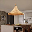 Wicker Minimalist LED Pendant Light - Nordic Chandelier for Dinning Room by Ljojo