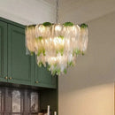 Green Round Crystal Chandelier Modern Classics for Living Room Dining Home Decor by Ljojo